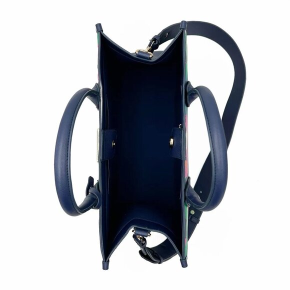 Trina Turk Handbags, "Floral Cloud" Floral Pattern, Large Coated Canvas Tote - Picture 4 of 4